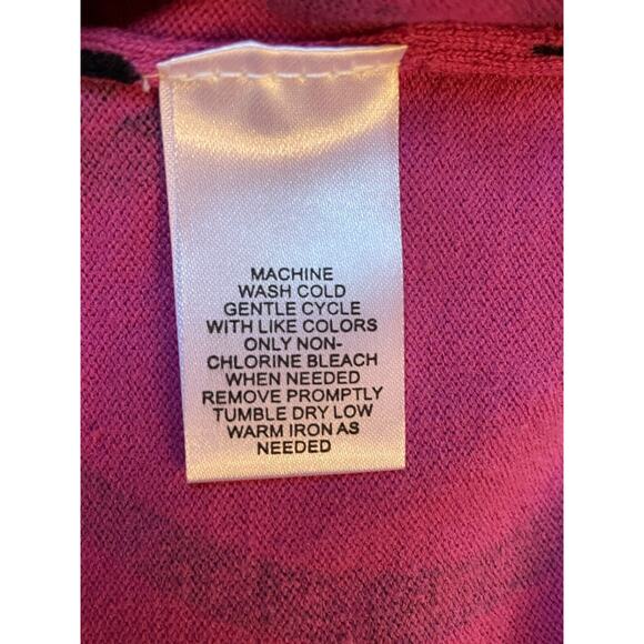 Designers Originals Pink & Black Swirl 3 Button Cardigan - size‎ M - Picture 7 of 7